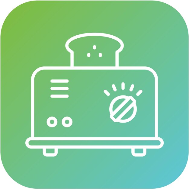 Estilo del icono de la tostadora de diseño vectorial