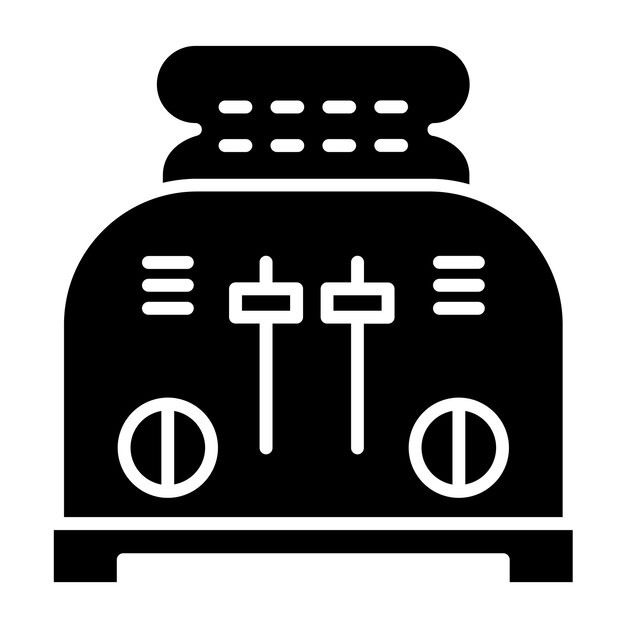 Estilo del icono de la tostadora de diseño vectorial