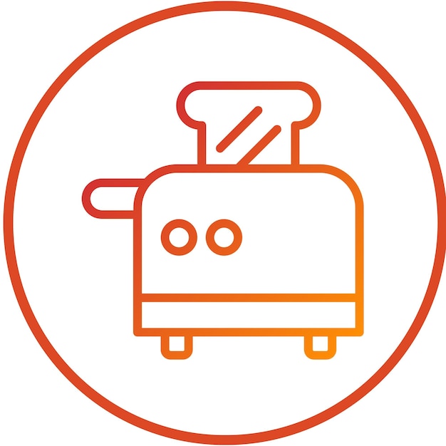 Estilo del icono de la tostadora de diseño vectorial