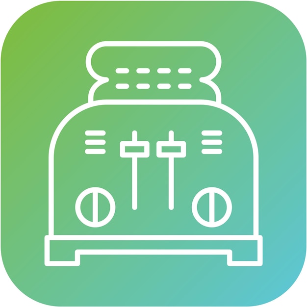 Estilo del icono de la tostadora de diseño vectorial