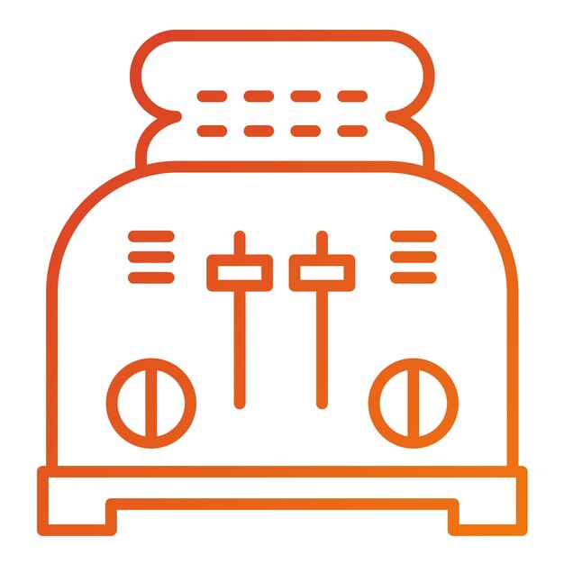 Estilo del icono de la tostadora de diseño vectorial