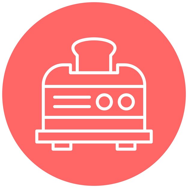 Estilo del icono de la tostadora de diseño vectorial