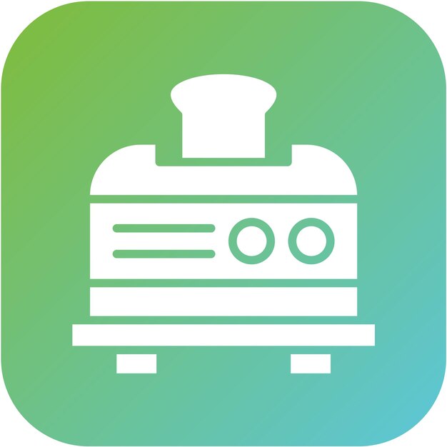 Estilo del icono de la tostadora de diseño vectorial