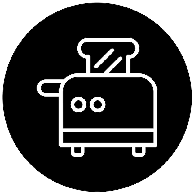 Estilo del icono de la tostadora de diseño vectorial