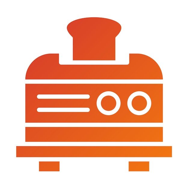 Estilo del icono de la tostadora de diseño vectorial