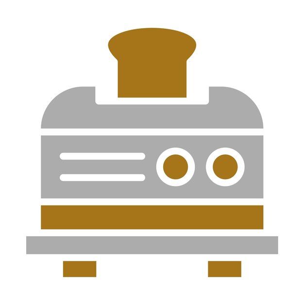 Estilo del icono de la tostadora de diseño vectorial