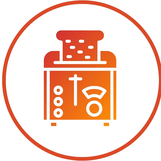 Estilo del icono de la tostadora de diseño vectorial