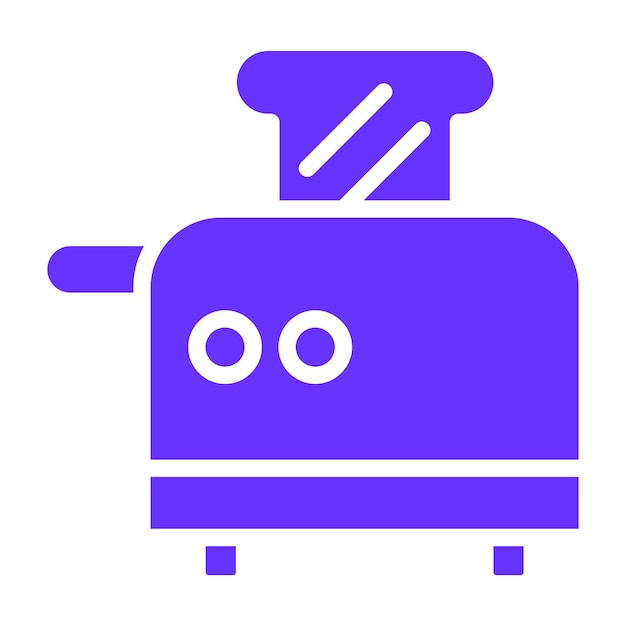Estilo del icono de la tostadora de diseño vectorial