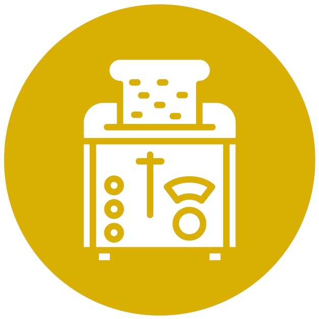 Estilo del icono de la tostadora de diseño vectorial
