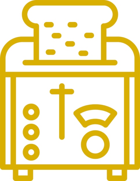 Estilo del icono de la tostadora de diseño vectorial