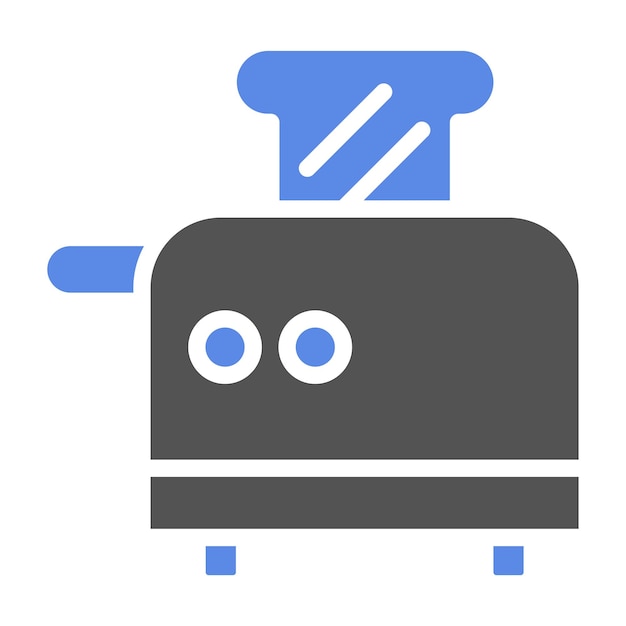 Estilo del icono de la tostadora de diseño vectorial