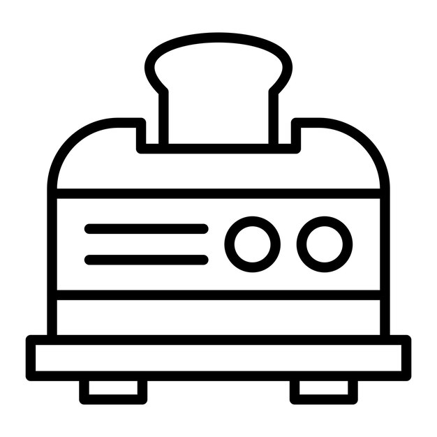 Estilo del icono de la tostadora de diseño vectorial