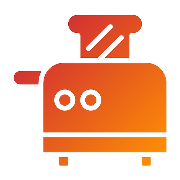 Estilo del icono de la tostadora de diseño vectorial