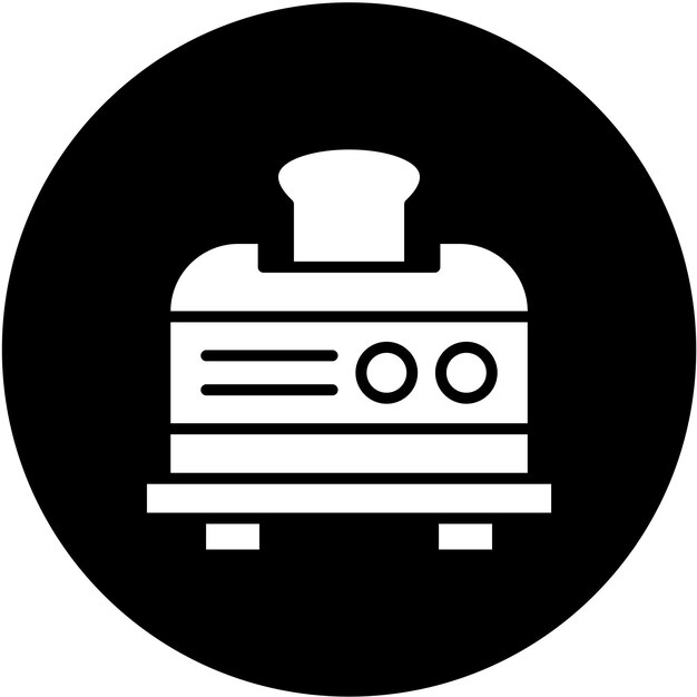 Estilo del icono de la tostadora de diseño vectorial