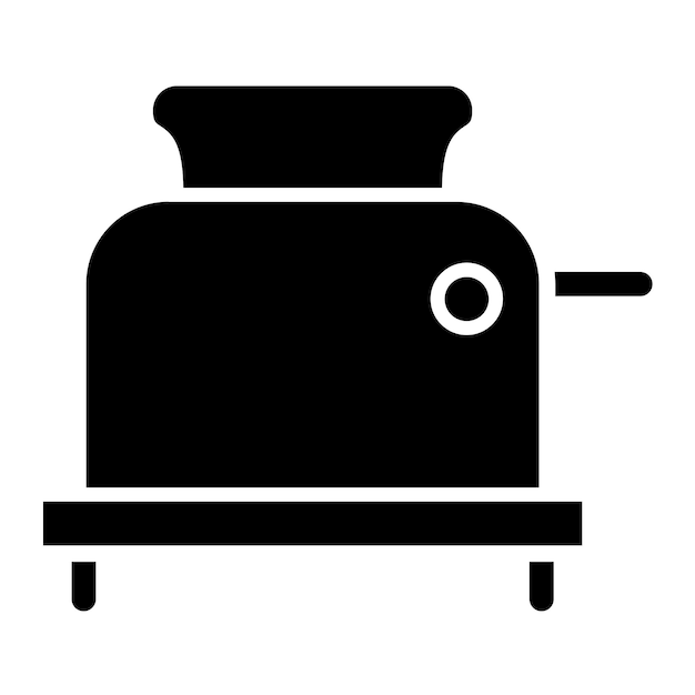 Estilo del icono de la tostadora de diseño vectorial