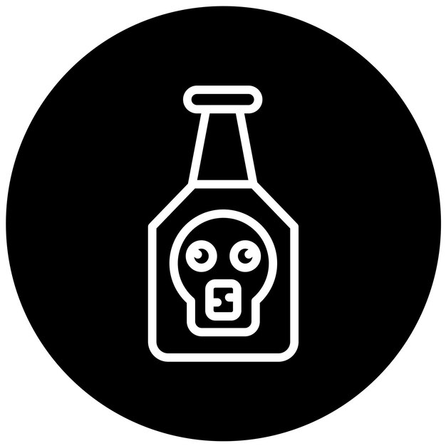 Estilo del icono de toxicidad del diseño vectorial