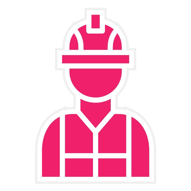 Estilo del icono del trabajador de diseño vectorial