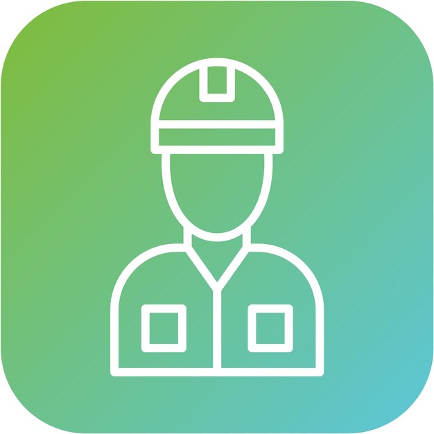 Estilo del icono del trabajador de diseño vectorial