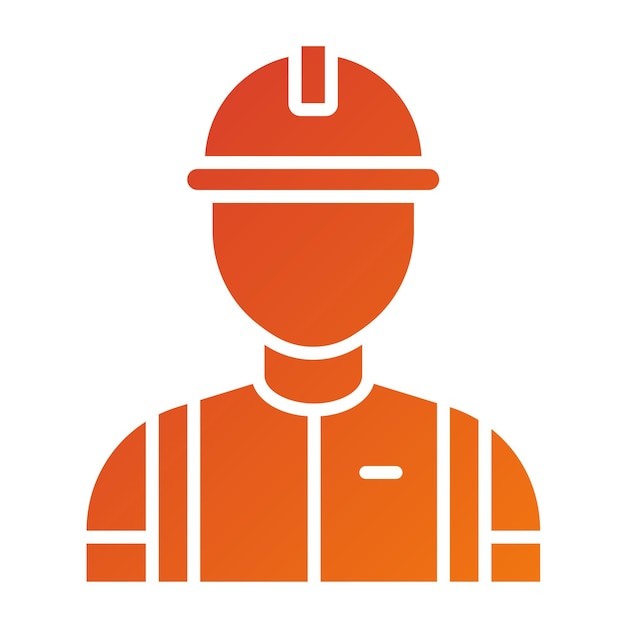 Estilo del icono del trabajador de diseño vectorial