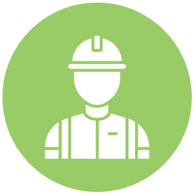 Estilo del icono del trabajador de diseño vectorial
