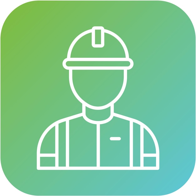 Estilo del icono del trabajador de diseño vectorial