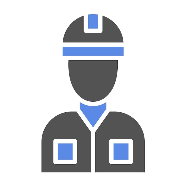 Estilo del icono del trabajador de diseño vectorial