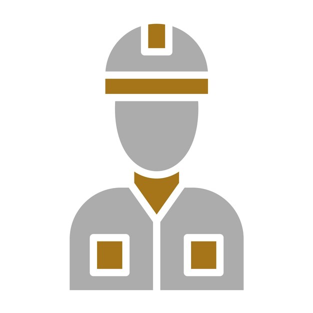 Estilo del icono del trabajador de diseño vectorial