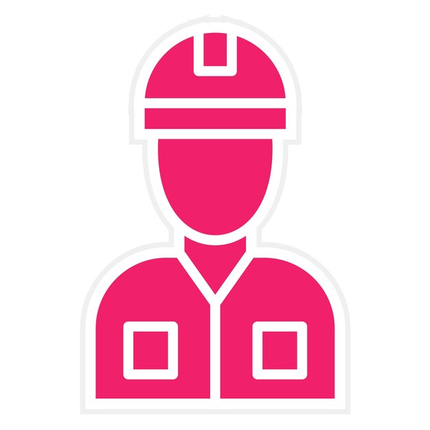 Estilo del icono del trabajador de diseño vectorial