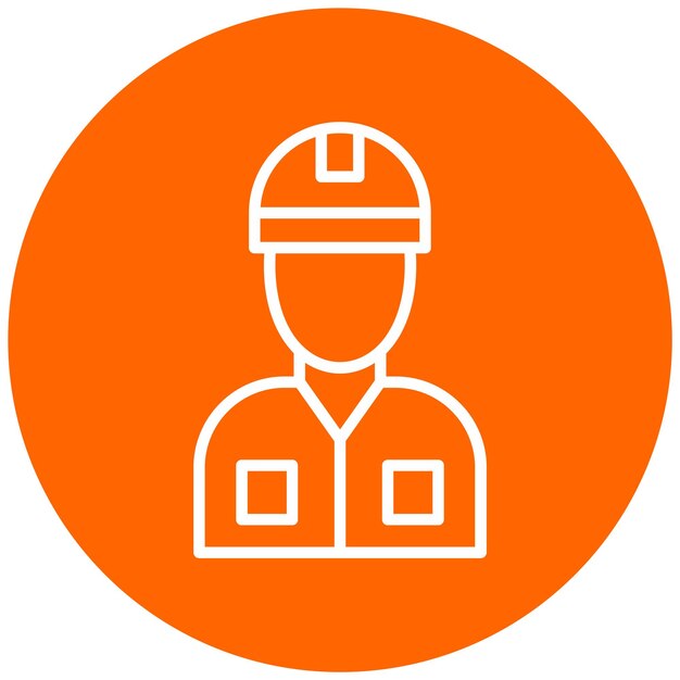 Estilo del icono del trabajador de diseño vectorial
