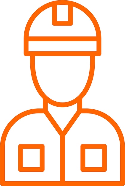 Estilo del icono del trabajador de diseño vectorial