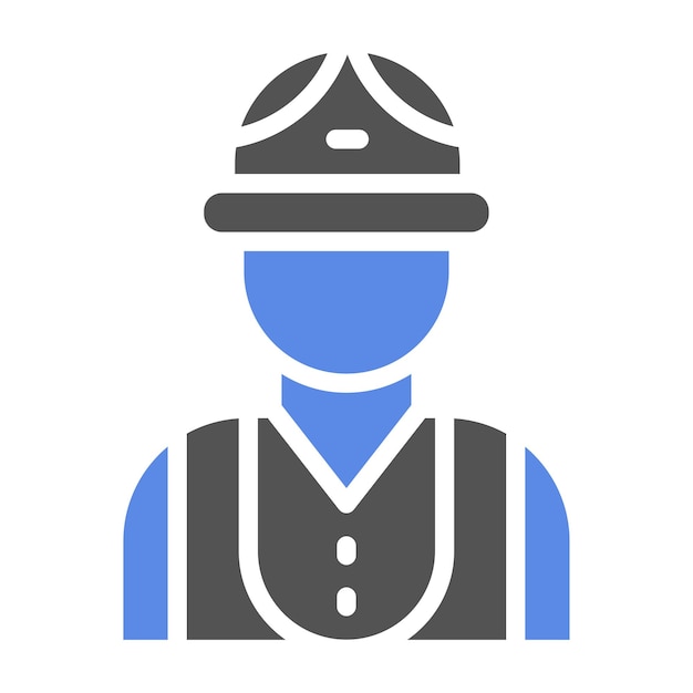 Estilo del icono del trabajador de diseño vectorial