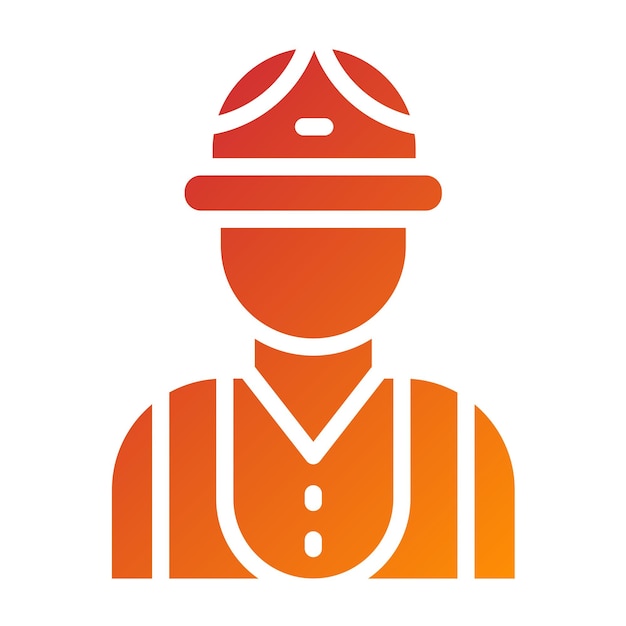 Estilo del icono del trabajador de diseño vectorial