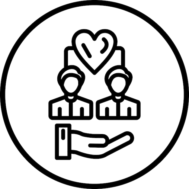 Estilo de icono de trabajo comunitario de diseño vectorial