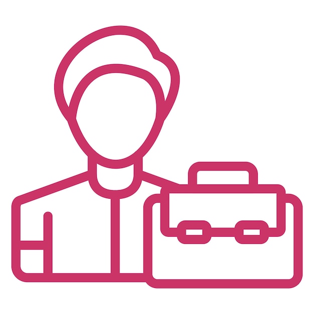 Estilo del icono del trabajo de diseño vectorial