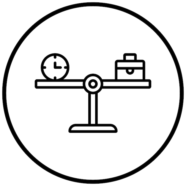 Estilo del icono de trabajo de equilibrio
