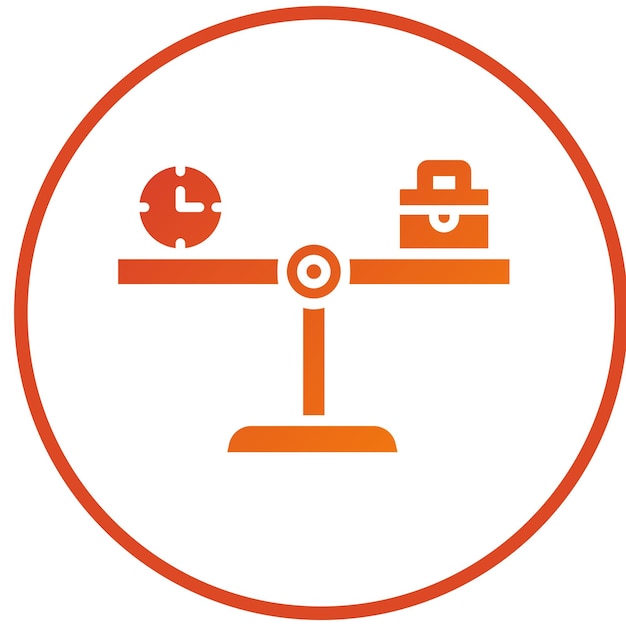 Estilo del icono de trabajo de equilibrio