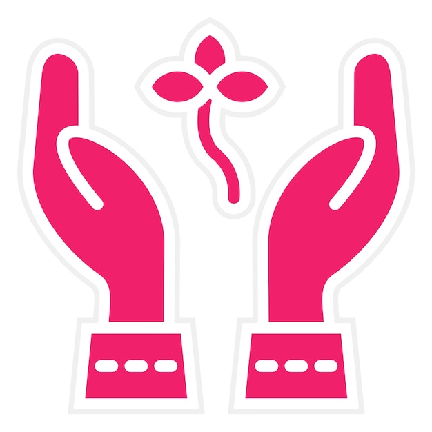 Estilo del icono de los trabajos verdes de diseño vectorial