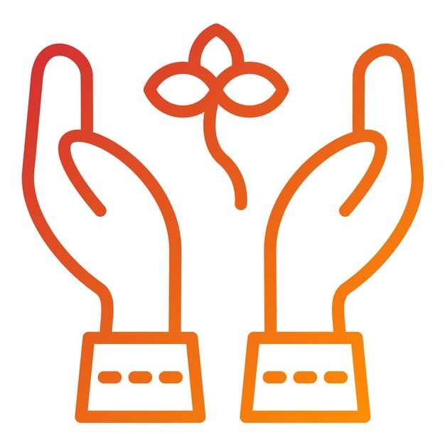 Estilo del icono de los trabajos verdes de diseño vectorial