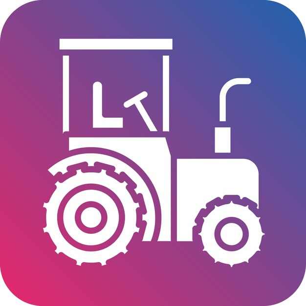 Estilo del icono del tractor de diseño vectorial