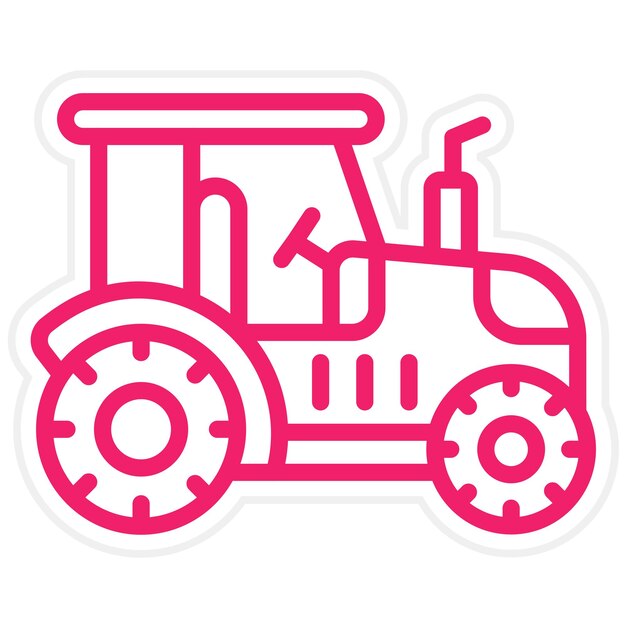 Estilo del icono del tractor de diseño vectorial