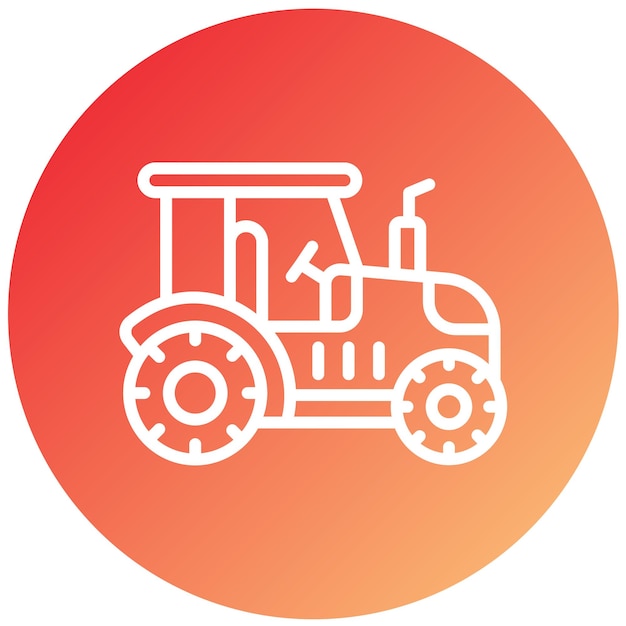 Estilo del icono del tractor de diseño vectorial