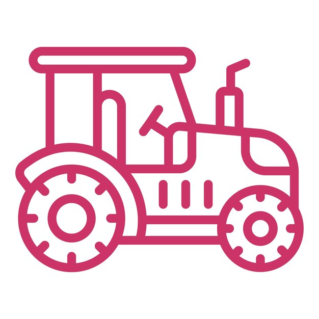 Estilo del icono del tractor de diseño vectorial