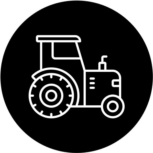 Estilo del icono del tractor de diseño vectorial