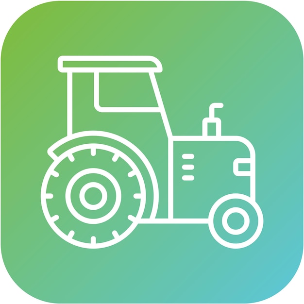 Estilo del icono del tractor de diseño vectorial