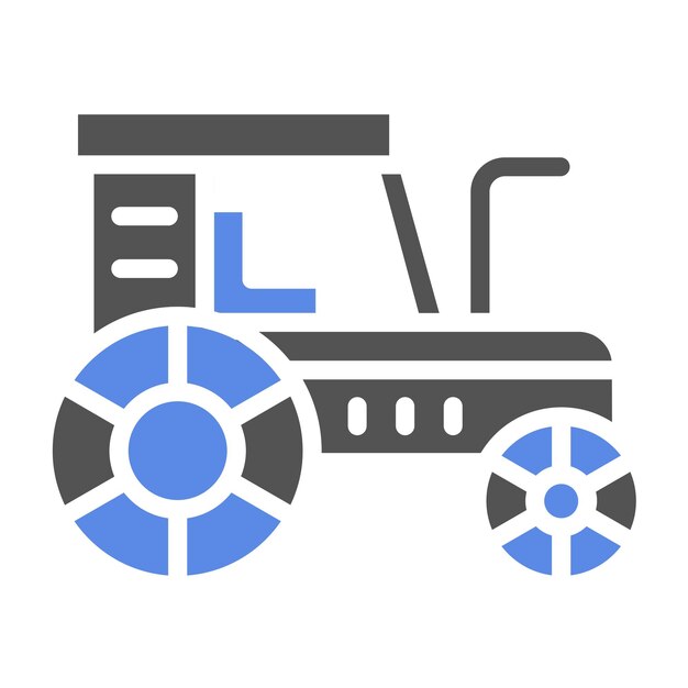Estilo del icono del tractor de diseño vectorial