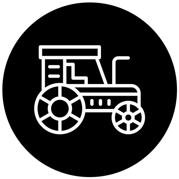 Estilo del icono del tractor de diseño vectorial