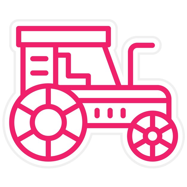 Estilo del icono del tractor de diseño vectorial