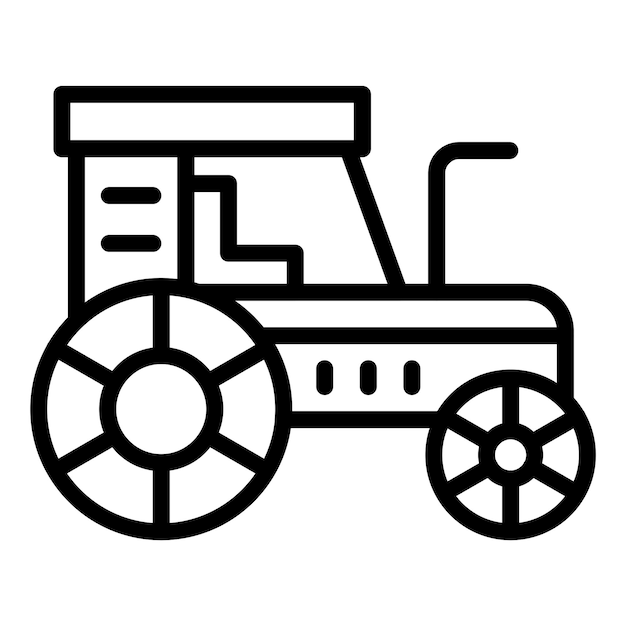 Estilo del icono del tractor de diseño vectorial