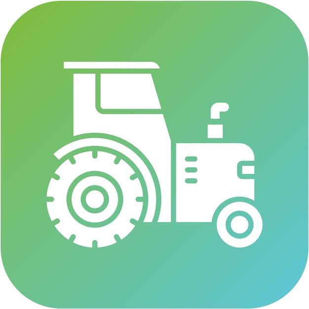 Estilo del icono del tractor de diseño vectorial
