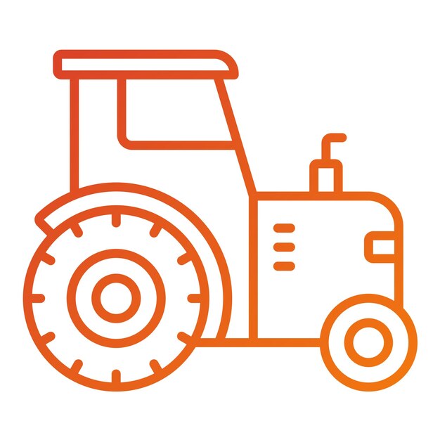 Estilo del icono del tractor de diseño vectorial